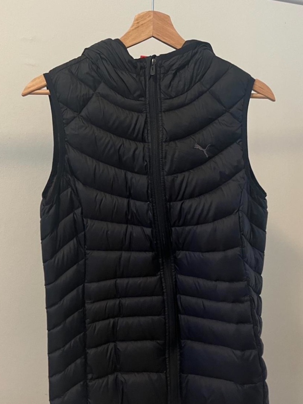 Puma Black Hooded Quilted Vest